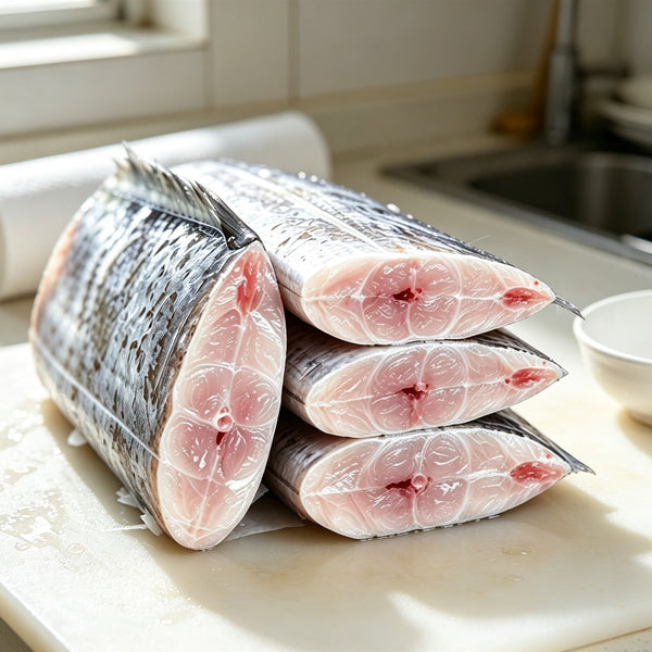 Frozen Mackerel Steaks Skin On